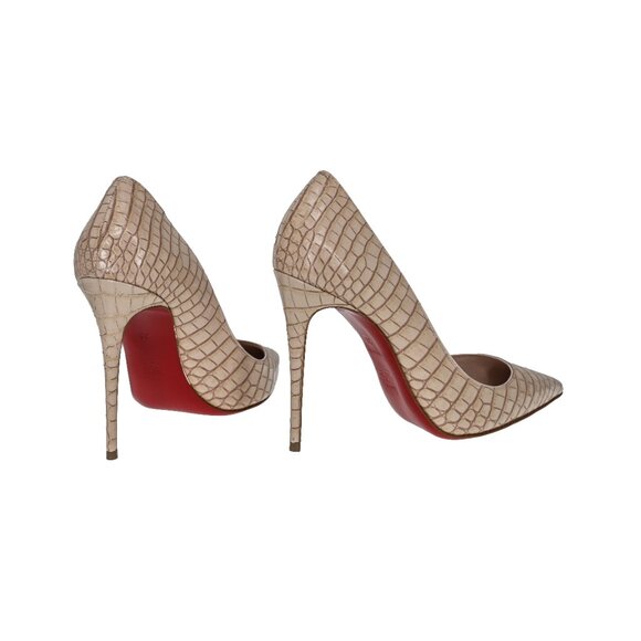 Christian Louboutin Kate 100 Croc-effect Leather Pumps - Picture 4 of 7
